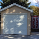 Neenah WI gable with 8' wide overhead garage door